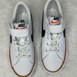 New Nike Kids White and Black Sneakers